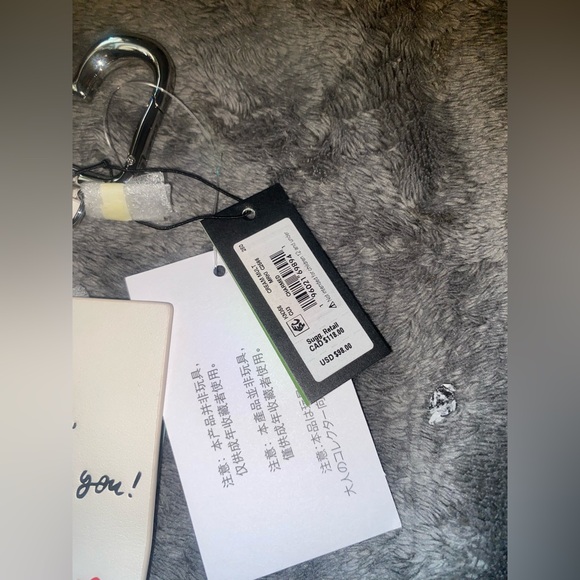 BNWT Kate Spade NY Heart-Shaped Keychain Charmed Love Notes Bag Charm $98 - Picture 6 of 7